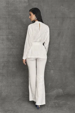 Store Blouse Chelsea Blanche Remise Des Diplômes|Communions Ou Baptêmes