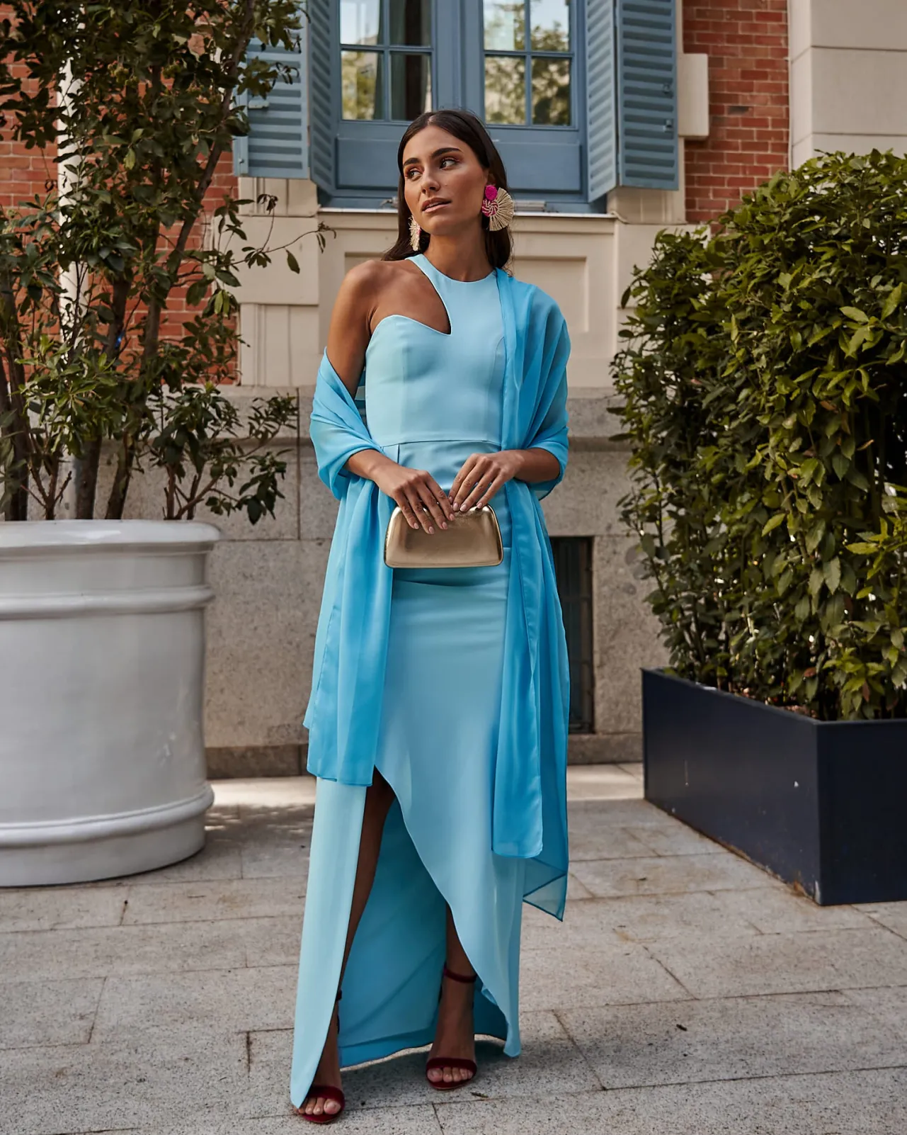 New Châle Gala Bleu Clair Outlet|Plus D'accessoires