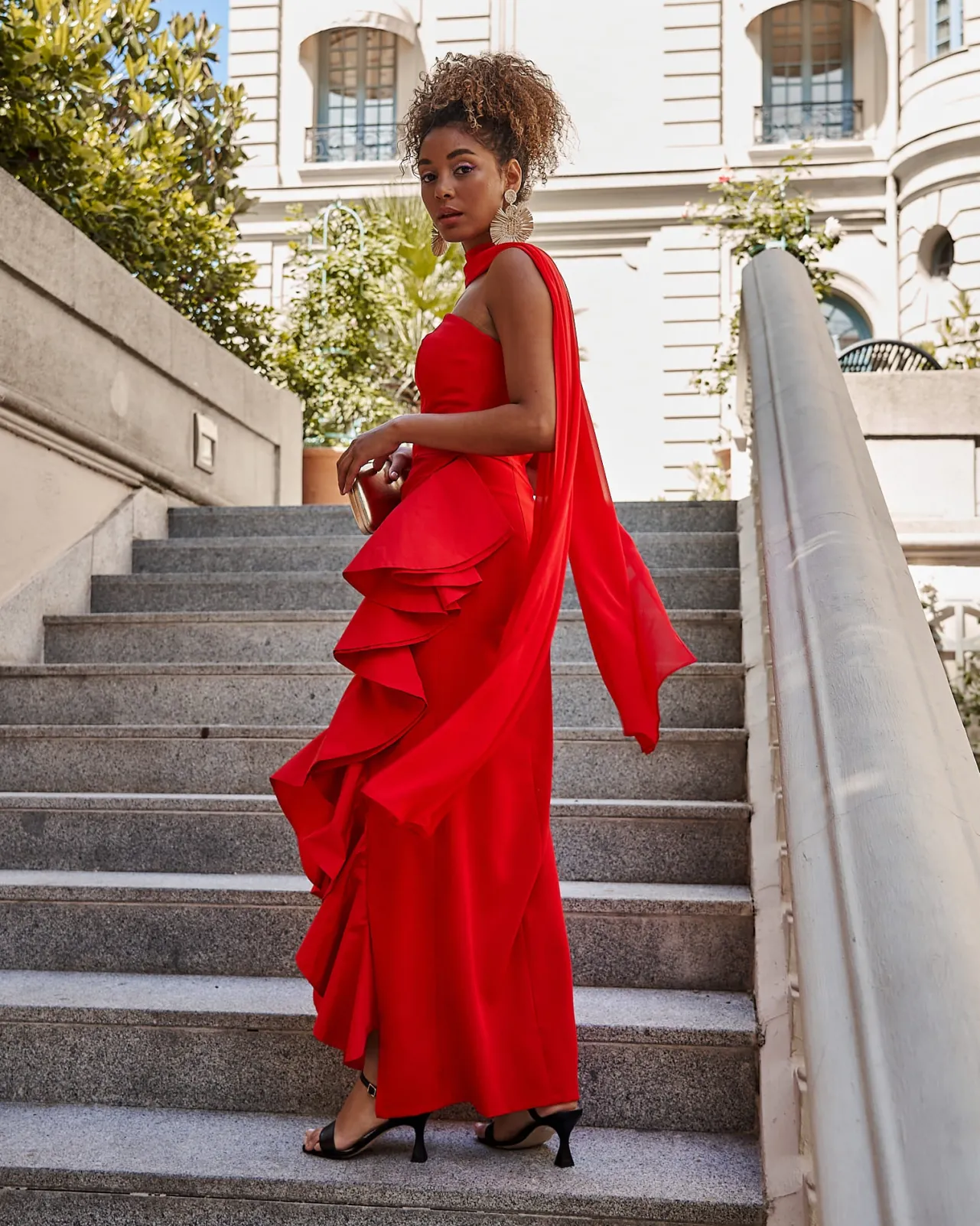 Cheap Châle Gala Rouge Plus D'accessoires|Capes Et Châles
