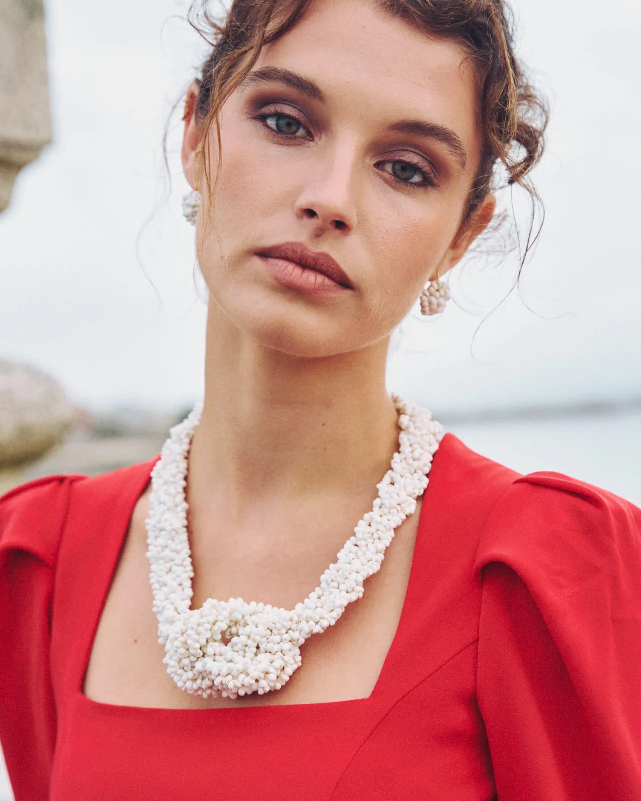 Online Collier Lancé Blanc Court Bijoux|MariÉe