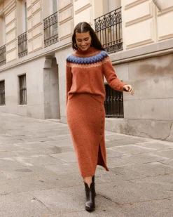 Sale Jupe en maille Annecy orange Outlet|Prêt-à-Porter