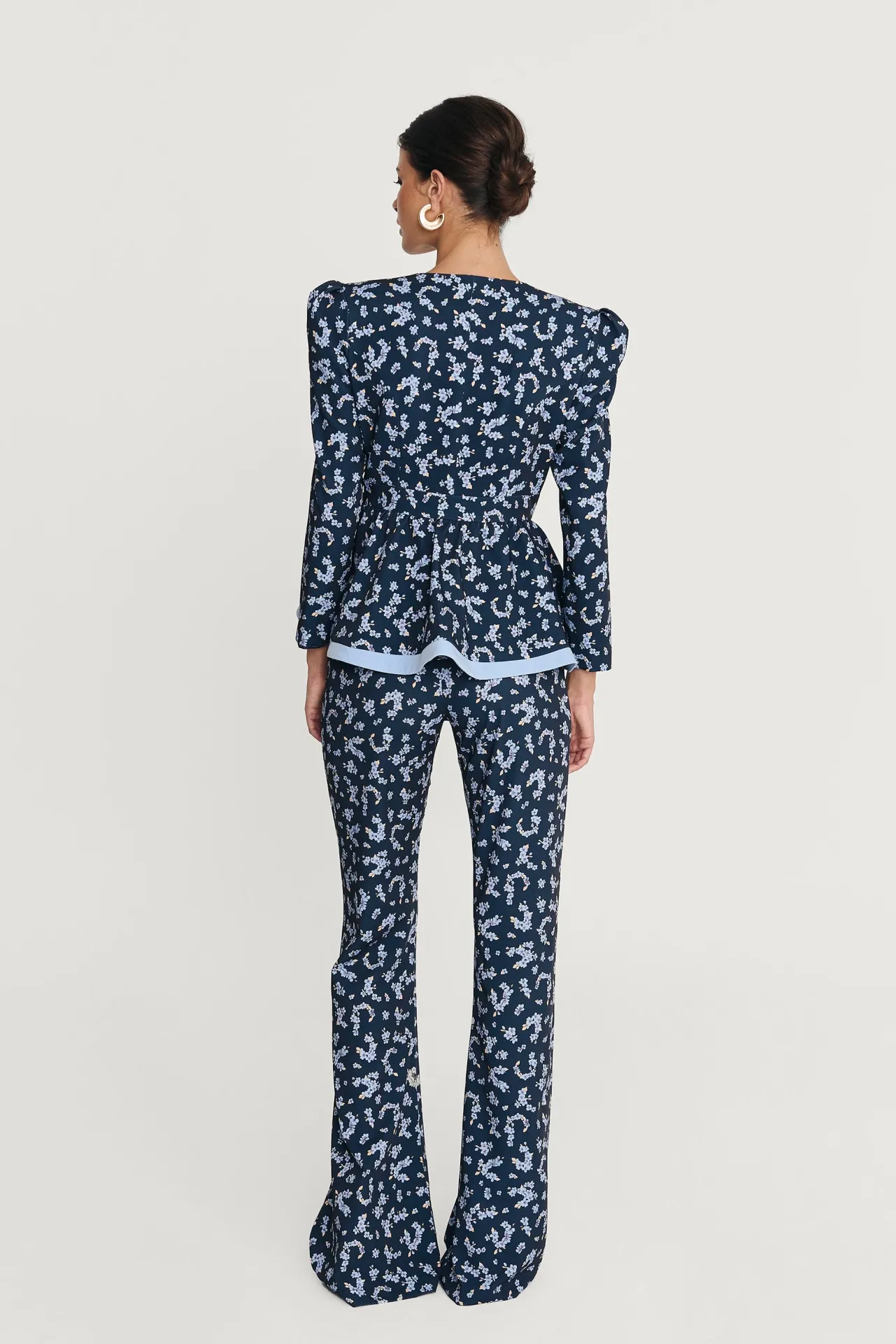 Sale Pantalon Bristol imprimé floral bleu Remise Des Diplômes|Communions Ou Baptêmes