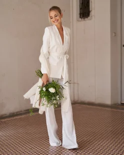 Fashion Pantalon flare Chelsea blanc Communions Ou Baptêmes|Soirée