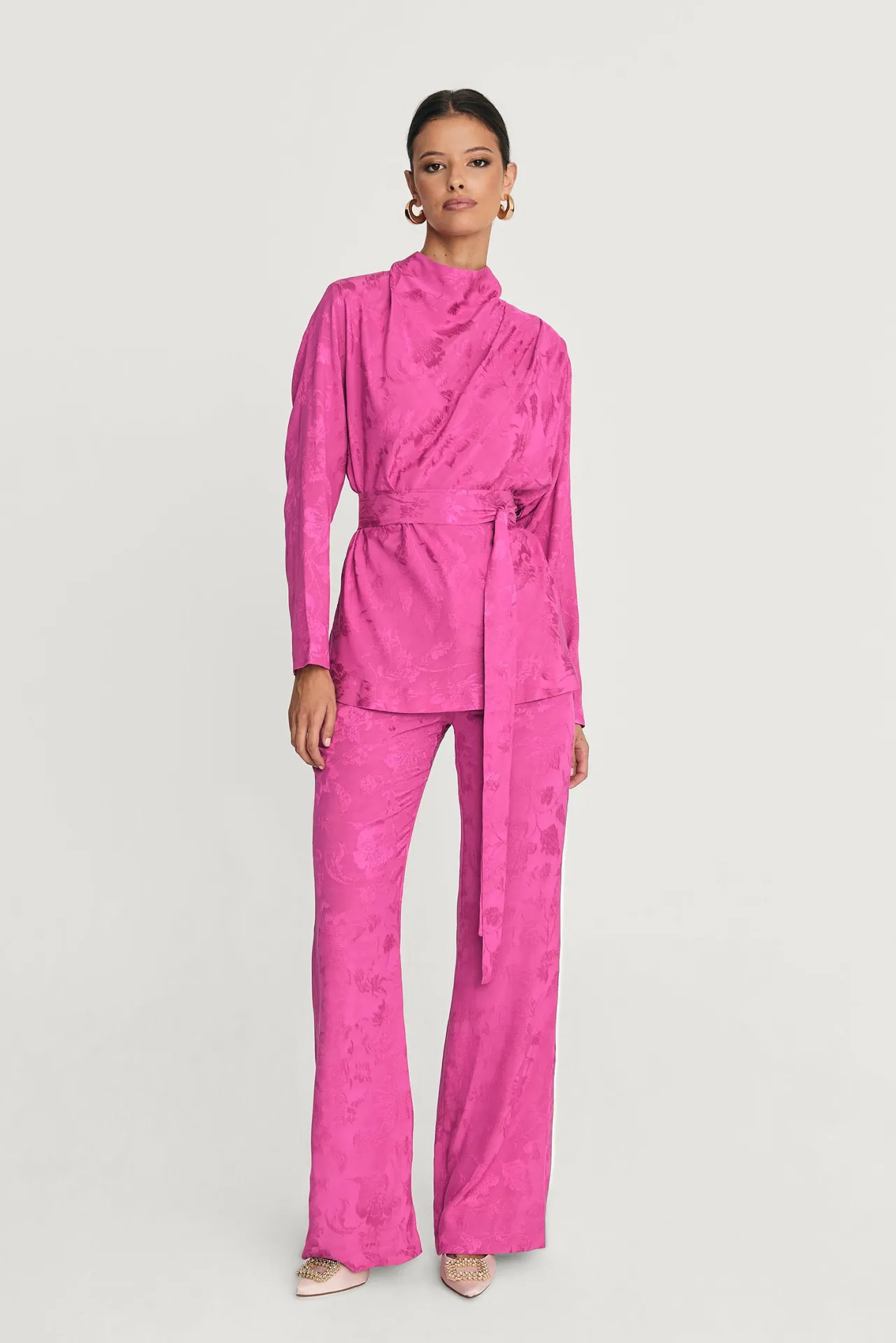 Cheap Pantalon flare Chelsea Fuchsia Remise Des Diplômes|Communions Ou Baptêmes