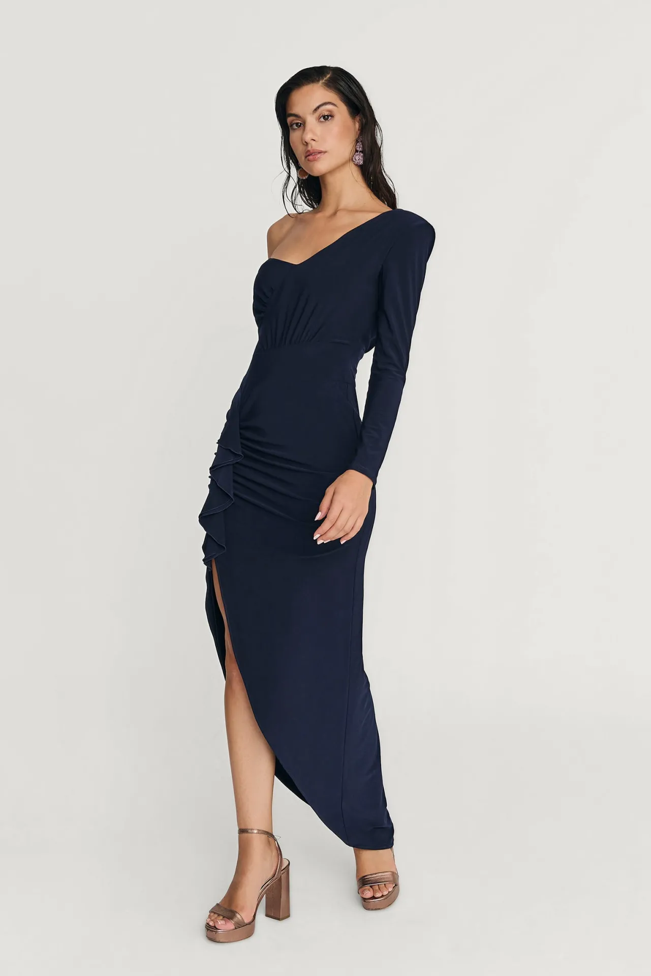 Clearance Robe Asymétrique Amara Marine Remise Des Diplômes|Invité Mariage