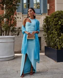 Cheap Robe Corina Bleue Invité Mariage|Robes