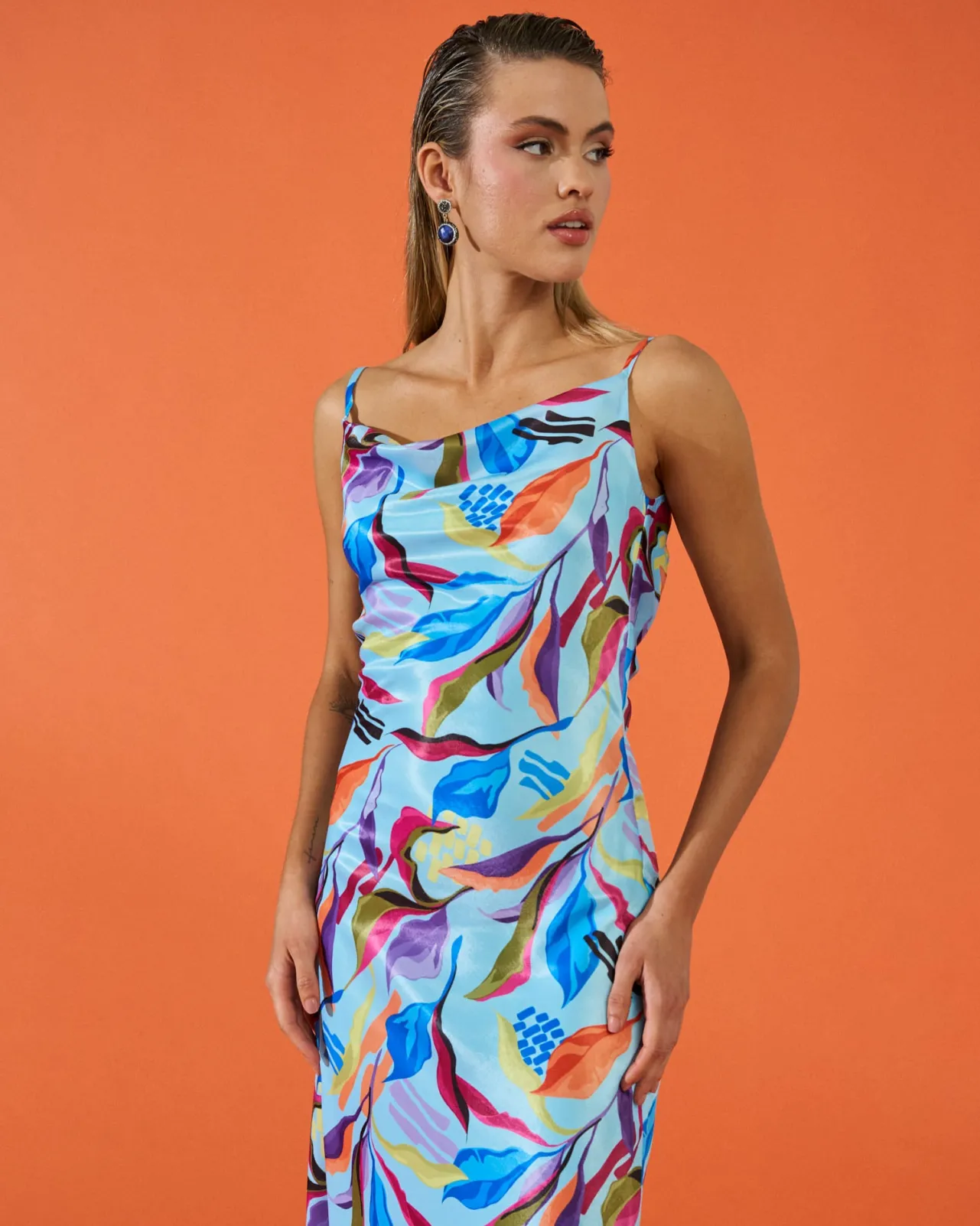 Store Robe Hera à imprimé tropical Outlet|Invité Mariage