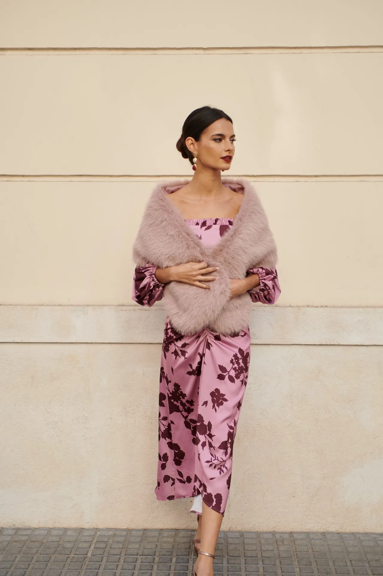 Shop Robe Mary à Imprimé Floral Rose Invité Mariage|Soirée