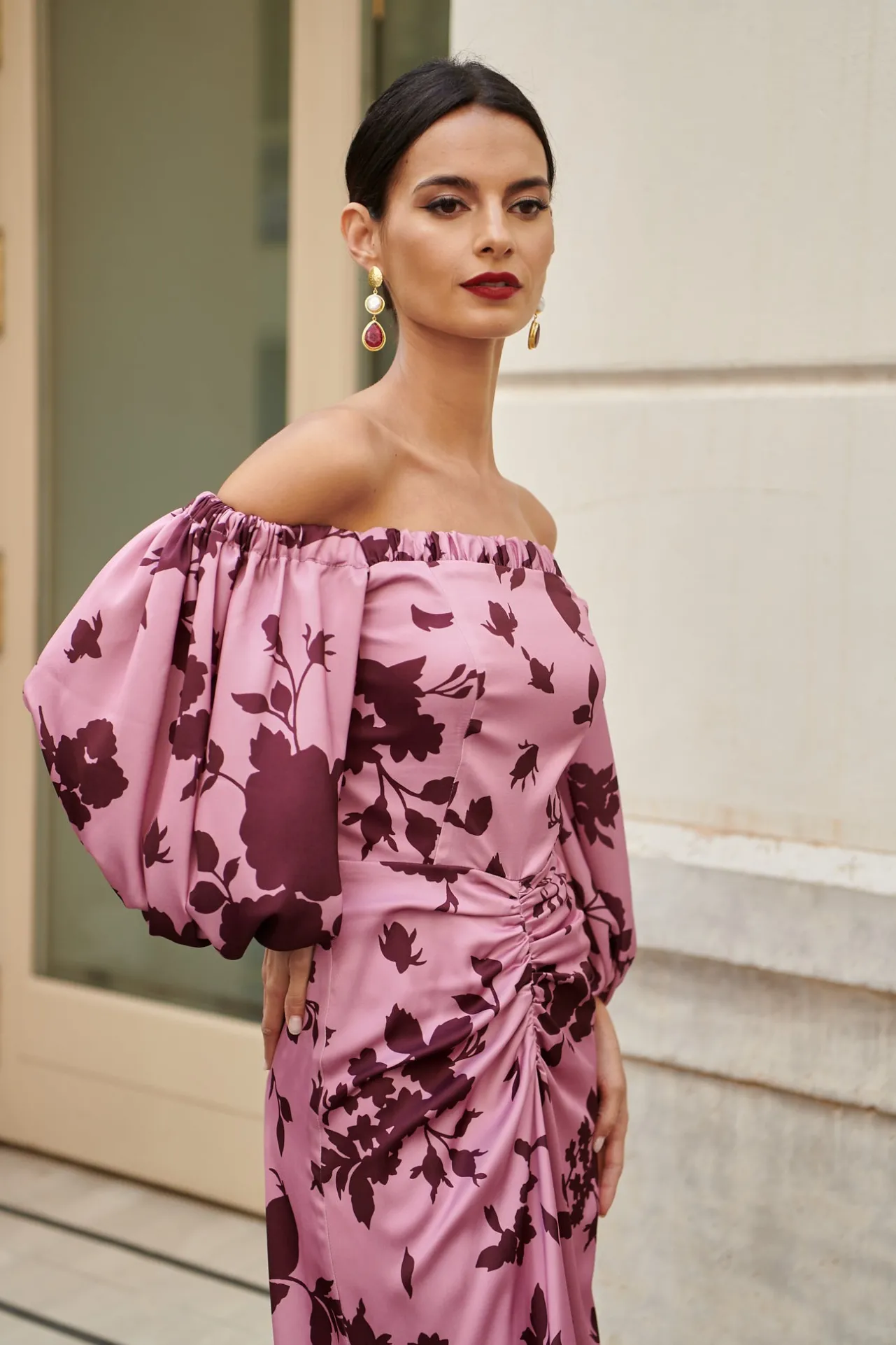 Shop Robe Mary à Imprimé Floral Rose Invité Mariage|Soirée