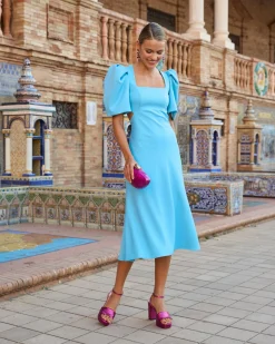 Cheap Robe Pipe Bleu Turquoise Invité Mariage|Robes