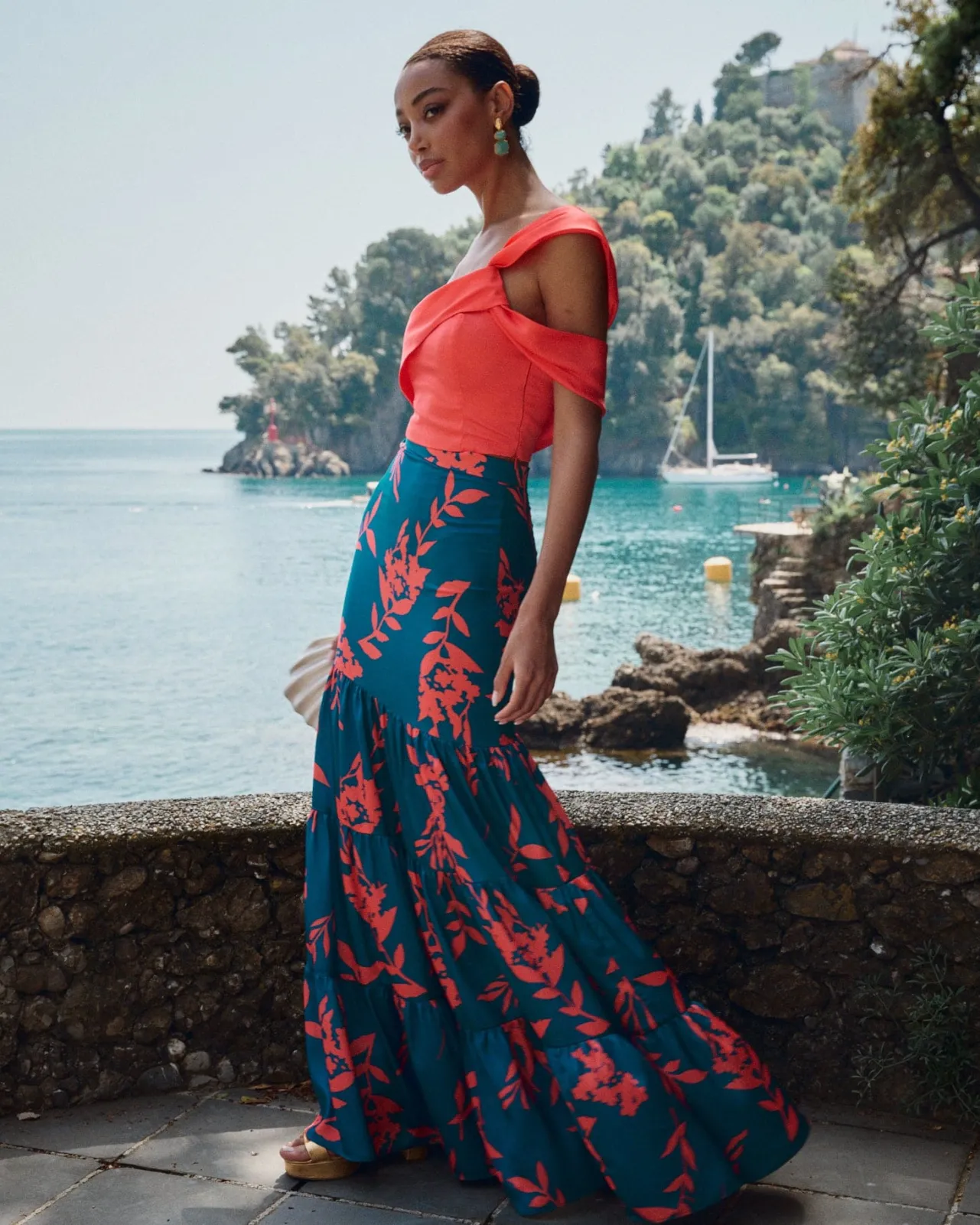 Best Sale Top Asymétrique Gabi Corail Communions Ou Baptêmes|Invité Mariage